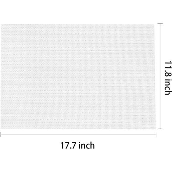 Placemats for Dining Table Set of 6 Woven Vinyl Plastic Place Mats - Picture 2 of 7